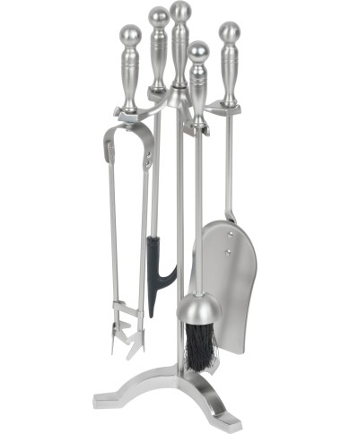 Sada kutáč Homefire FT53S, ku krbu, 4 dielna, poniklovaná, 53 cm, krbové náradie