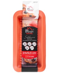 Forma MagicHome, na pečenie, na chlieb/bochník, silikón, červená, 24x12,5 cm