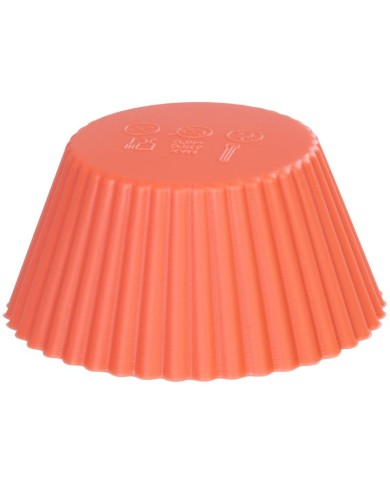 Forma MagicHome, na pečenie, na cupcake, silikón, červená, set 6 ks, 6,5x6,5x3 cm