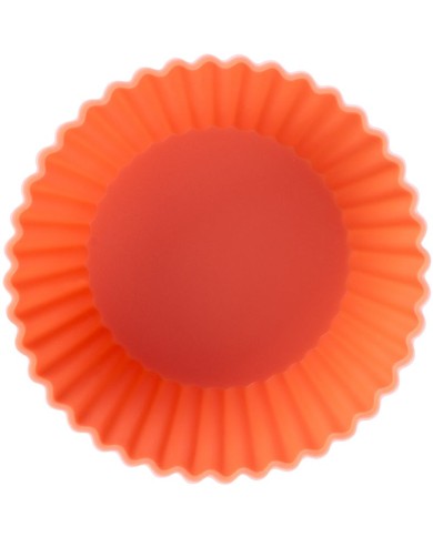 Forma MagicHome, na pečenie, na cupcake, silikón, červená, set 6 ks, 6,5x6,5x3 cm