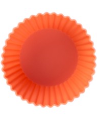 Forma MagicHome, na pečenie, na cupcake, silikón, červená, set 6 ks, 6,5x6,5x3 cm