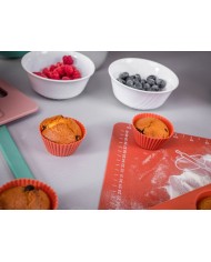 Forma MagicHome, na pečenie, na cupcake, silikón, červená, set 6 ks, 6,5x6,5x3 cm