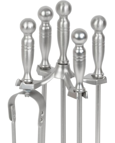 Sada kutáč Homefire FT53S, ku krbu, 4 dielna, poniklovaná, 53 cm, krbové náradie