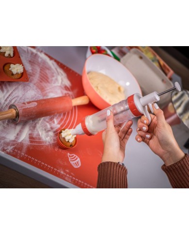 Pištoľ MagicHome, na zdobenie, cukrárska, s príslušenstvom, 28x9,5 cm