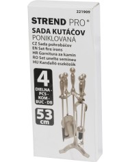 Sada kutáč Homefire FT53S, ku krbu, 4 dielna, poniklovaná, 53 cm, krbové náradie