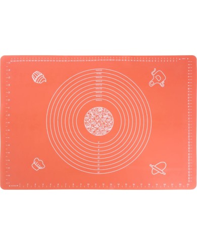 Podložka MagicHome, na cesto, silikónová, červená, 64x45 cm