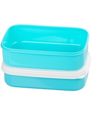 Obedár MagicHome, hranatý, 2 dielny, s vidličkou/lyžicou, 2x 1000 ml, 20,8x13,5x12,4 cm