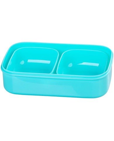 Obedár MagicHome, hranatý, 2 dielny, s vidličkou/lyžicou, 2x 1000 ml, 20,8x13,5x12,4 cm