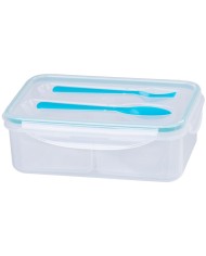 Obedár MagicHome, hranatý, s vidličkou a lyžicou, 2 priehradky, 1500 ml, 22x15,2x7,6 cm