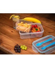 Obedár MagicHome, hranatý, s vidličkou a lyžicou, 2 priehradky, 1500 ml, 22x15,2x7,6 cm