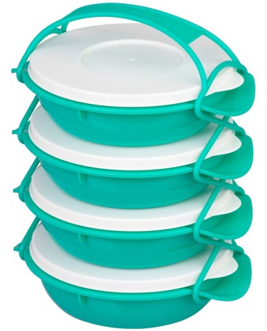 Obedár MagicHome, okrúhly, 4 dielny, farebný, 4x 1000 ml, 22,4x20,5x29,5 cm