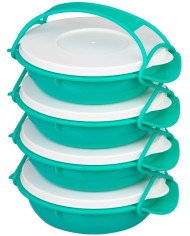 Obedár MagicHome, okrúhly, 4 dielny, farebný, 4x 1000 ml, 22,4x20,5x29,5 cm