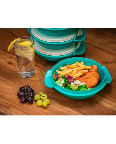 Obedár MagicHome, okrúhly, 4 dielny, farebný, 4x 1000 ml, 22,4x20,5x29,5 cm