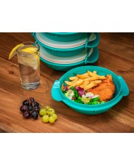 Obedár MagicHome, okrúhly, 4 dielny, farebný, 4x 1000 ml, 22,4x20,5x29,5 cm