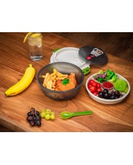 Obedár MagicHome, okrúhly, s vidličkou/lyžicou, 1200 ml, 21,1x9,7 cm