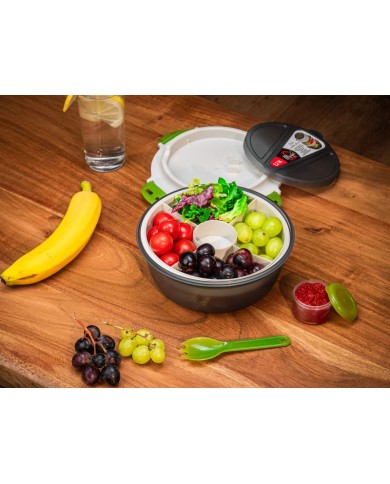 Obedár MagicHome, okrúhly, s vidličkou/lyžicou, 1200 ml, 21,1x9,7 cm