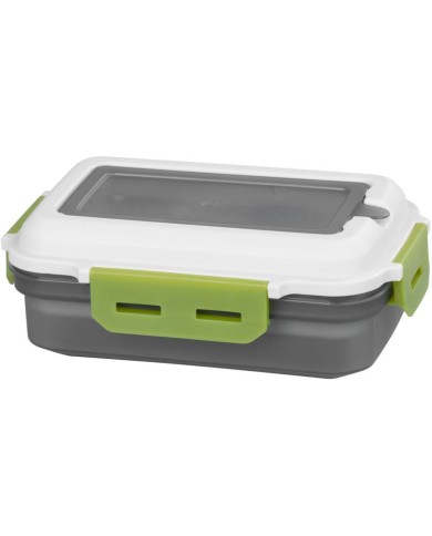 Obedár MagicHome, hranatý, s vidličkou/lyžicou, 1200 ml, 23x15x8,8 cm