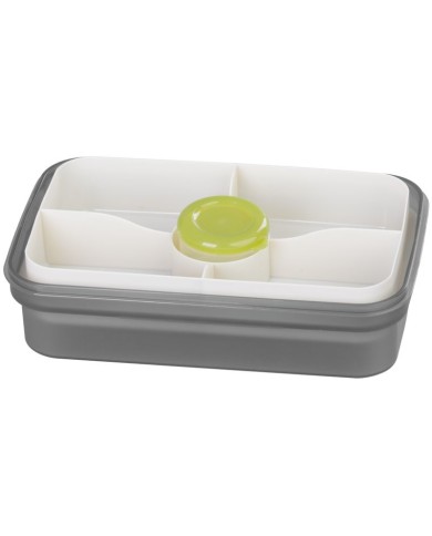 Obedár MagicHome, hranatý, s vidličkou/lyžicou, 1200 ml, 23x15x8,8 cm