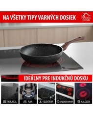 Panvica Wok MagicHome Black Marble Line, 28 cm