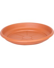Podložka pod kvetináč ICS ERICA okrúhla, farba terakota, plast, 18 cm