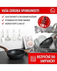 Panvica Wok MagicHome Black Marble Line, 28 cm