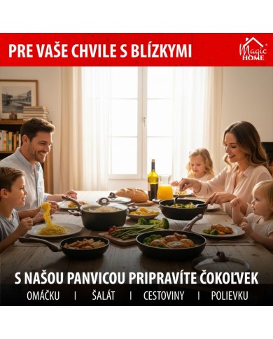 Panvica MagicHome Black Marble Line, 26 cm