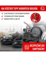 Panvica MagicHome Black Marble Line, 26 cm