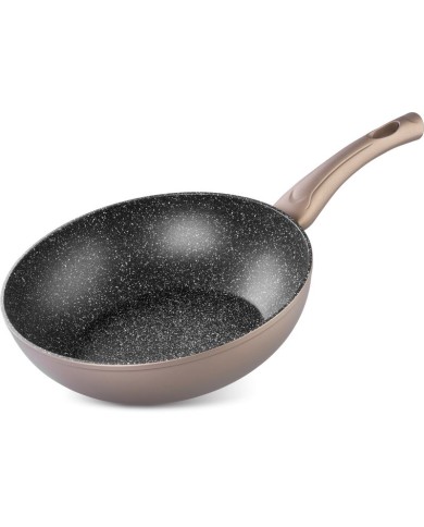 Panvica Wok MagicHome Coffee Brown Line, 28 cm