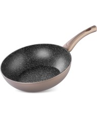 Panvica Wok MagicHome Coffee Brown Line, 28 cm