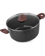 Hrniec MagicHome Black Marble Line, 28 cm, 5900 ml, s pokrievkou