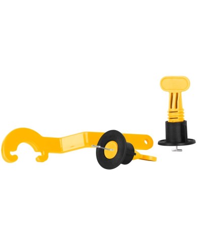 Sada nivelačná Strend Pro, 1x kľúč, 50x T-medzerník, 50x klobúčik