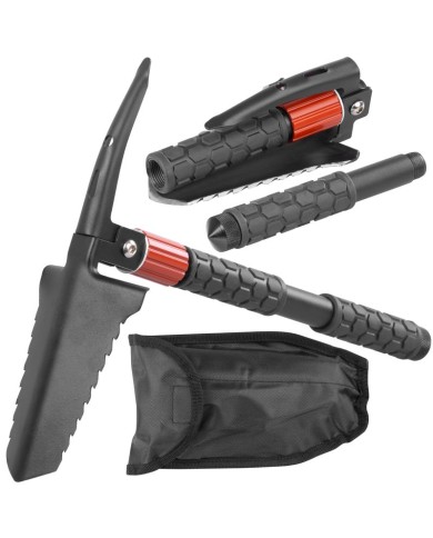 Lopata Strend Pro Tactic, skladacia, multifunkčná, s kresadlom, v textilnom puzdre