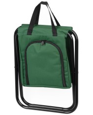 Stolička Strend Pro, zelená, skladacia, kempingová, rybárska, s chladiacim úložným priestorom, max. 150 kg, 32x27x34 cm