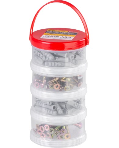 Sada vrutov a hmoždiniek Strend Pro, vruty 5x80 a 5x40, hmoždinky 8x40, 150 ks