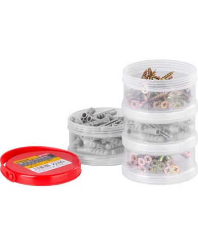 Sada vrutov a hmoždiniek Strend Pro, vruty 5x80 a 5x40, hmoždinky 8x40, 150 ks