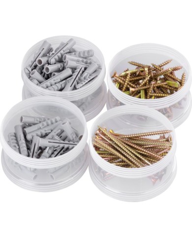 Sada vrutov a hmoždiniek Strend Pro, vruty 5x80 a 5x40, hmoždinky 8x40, 150 ks