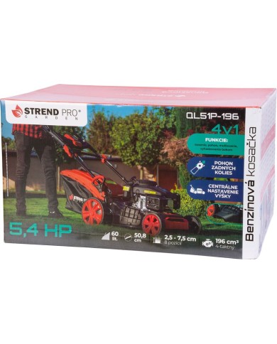 Kosačka Strend Pro QL51P-196, benzínová, 4,0 kW, záber 51 cm, s pojazdom, LONCIN