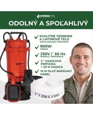 Čerpadlo Strend Pro Garden QDX5, 900W, kalové, 20000 l/h, kábel 10 m, s nožom, do septiku