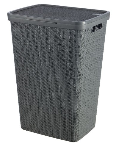 Kôš Curver® JUTE, 58 lit., sivý, 34x43x60 cm, na bielizeň, prádlo
