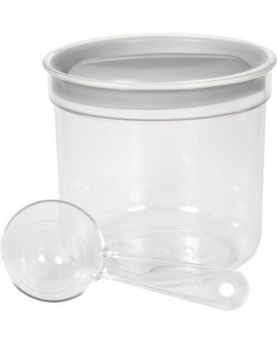 Dóza Curver® DRY FOOD, 1000 ml, s odmerkou, mix farieb mint/sivá/broskyňová, 130x120 mm