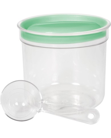 Dóza Curver® DRY FOOD, 1000 ml, s odmerkou, mix farieb mint/sivá/broskyňová, 130x120 mm