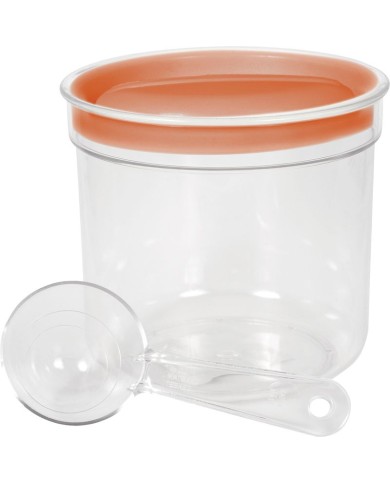 Dóza Curver® DRY FOOD, 1000 ml, s odmerkou, mix farieb mint/sivá/broskyňová, 130x120 mm