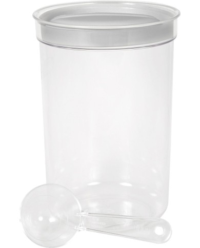 Dóza Curver® DRY FOOD, 1700 ml, s odmerkou, mix farieb mint/sivá/broskyňová, 130x190 mm