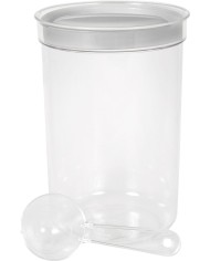 Dóza Curver® DRY FOOD, 1700 ml, s odmerkou, mix farieb mint/sivá/broskyňová, 130x190 mm