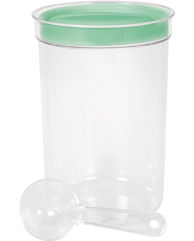 Dóza Curver® DRY FOOD, 1700 ml, s odmerkou, mix farieb mint/sivá/broskyňová, 130x190 mm