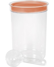 Dóza Curver® DRY FOOD, 1700 ml, s odmerkou, mix farieb mint/sivá/broskyňová, 130x190 mm