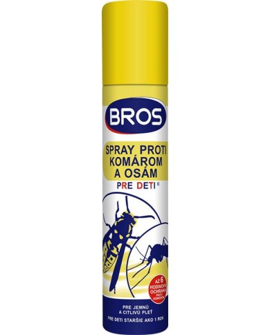 Sprej Bros, pre deti, proti komárom a osám, repelentný 120/90 ml