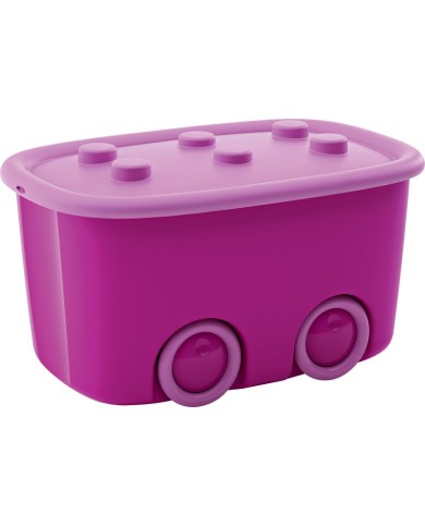 Box s vekom KIS Funny L, 46 lit., ružový, 39x58x32 cm