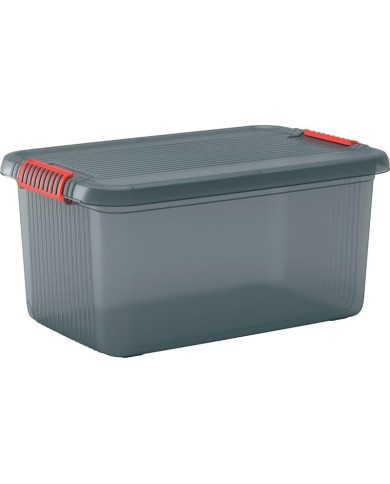 Box s vekom KIS K Latch L, sivý/oranžový, 39x59x28 cm