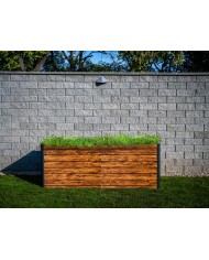 Záhon Strend Pro Garden, 200x100x77cm, 3D dizajn drevo, kov, vyvýšený